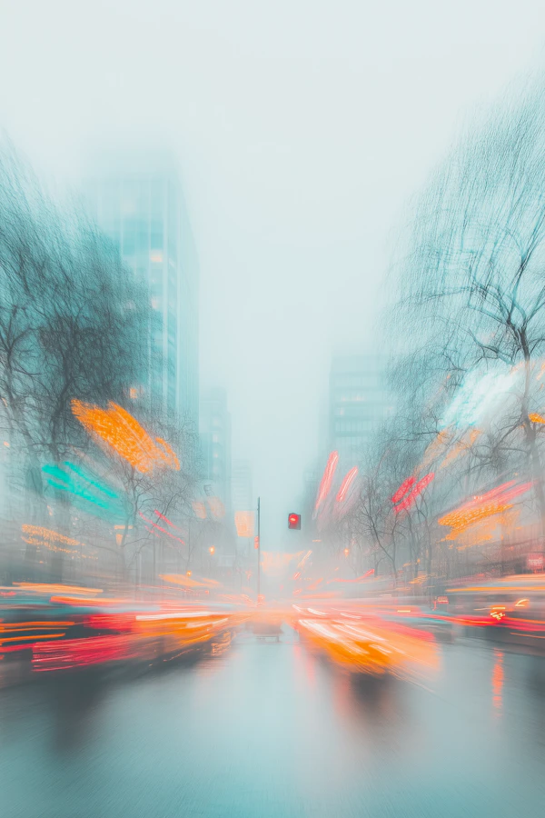 Dreamy Urban Street Scene