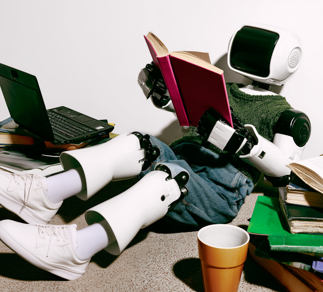 Robot Reading Scene