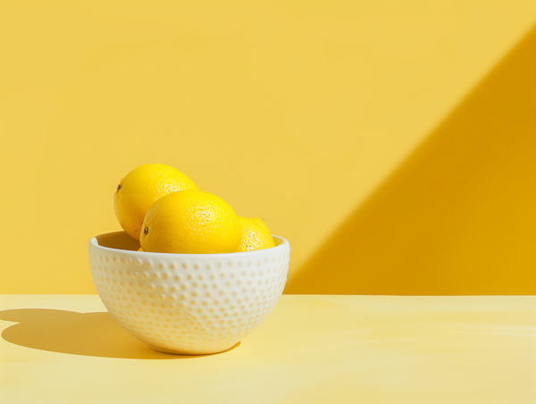 Minimalist Lemons in Bowl