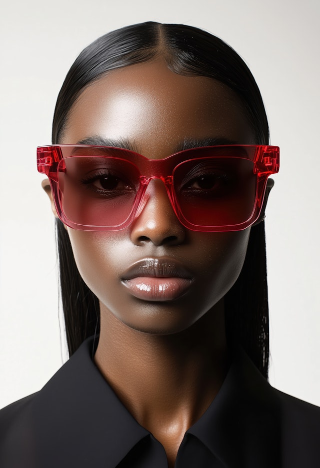 Person with Red Sunglasses