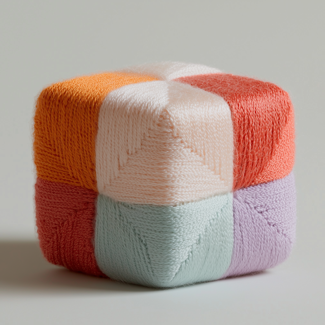 Pastel Yarn Cube