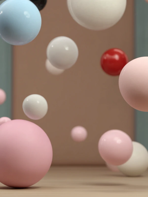 Floating Colorful Spheres