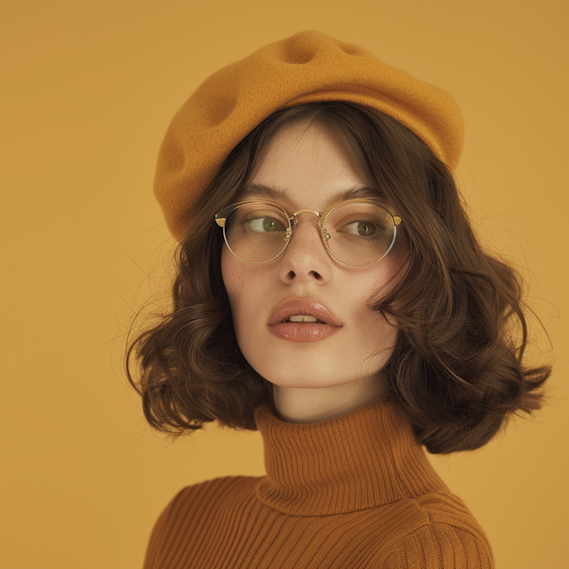 Fashionable Young Woman with Autumn Colors