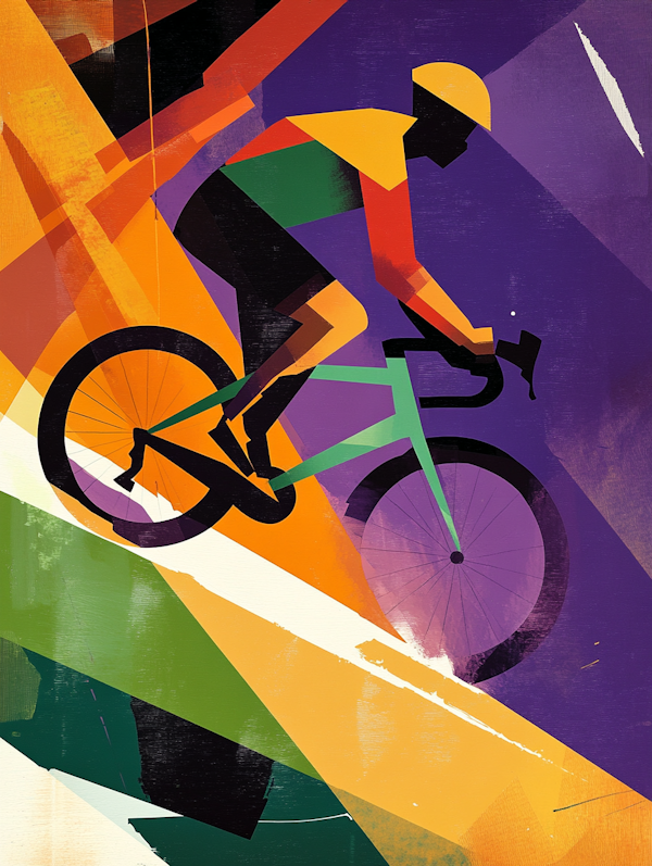 Dynamic Cyclist Illustration