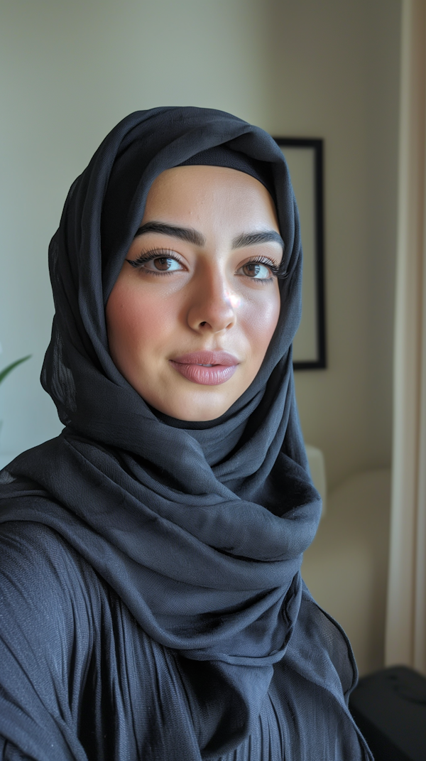 Portrait of a Young Woman in a Hijab