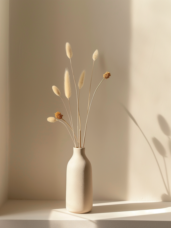 Minimalistic Vase with Dried Plants