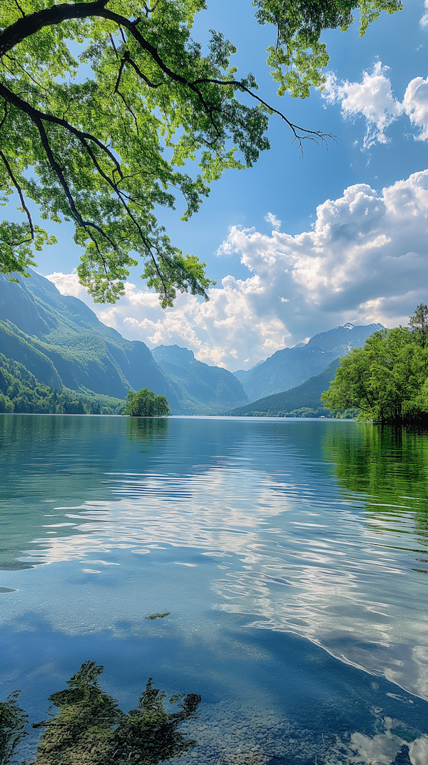 Serene Lakeside Landscape