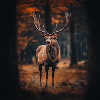 Majestic Deer in Autumn Forest