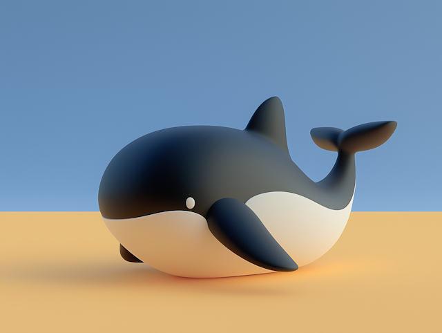 Stylized Cartoon Orca