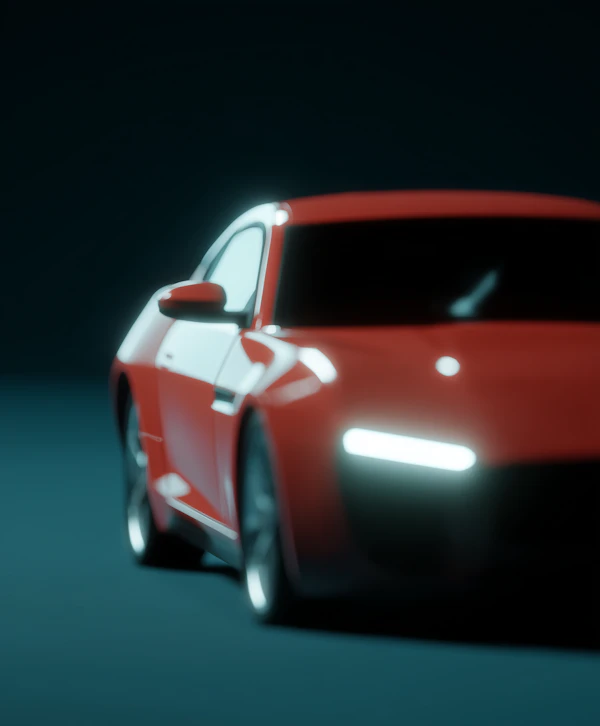 Red Sports Car Display