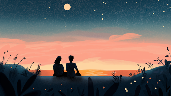 Twilight Serenity with Couple