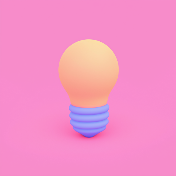 Minimalist Light Bulb Illustration