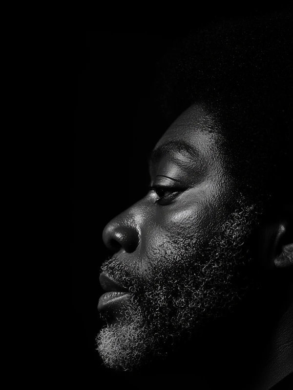 Black and White Portrait of a Man