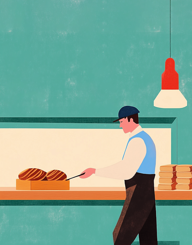 Stylized Baker Illustration