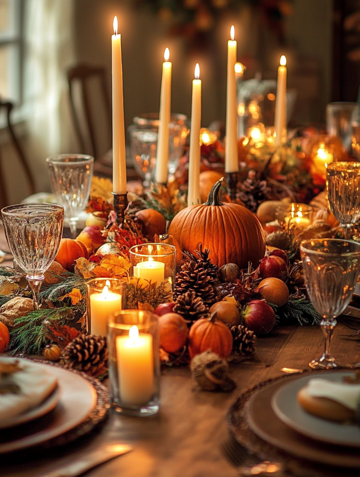 Autumn-Themed Table Setting