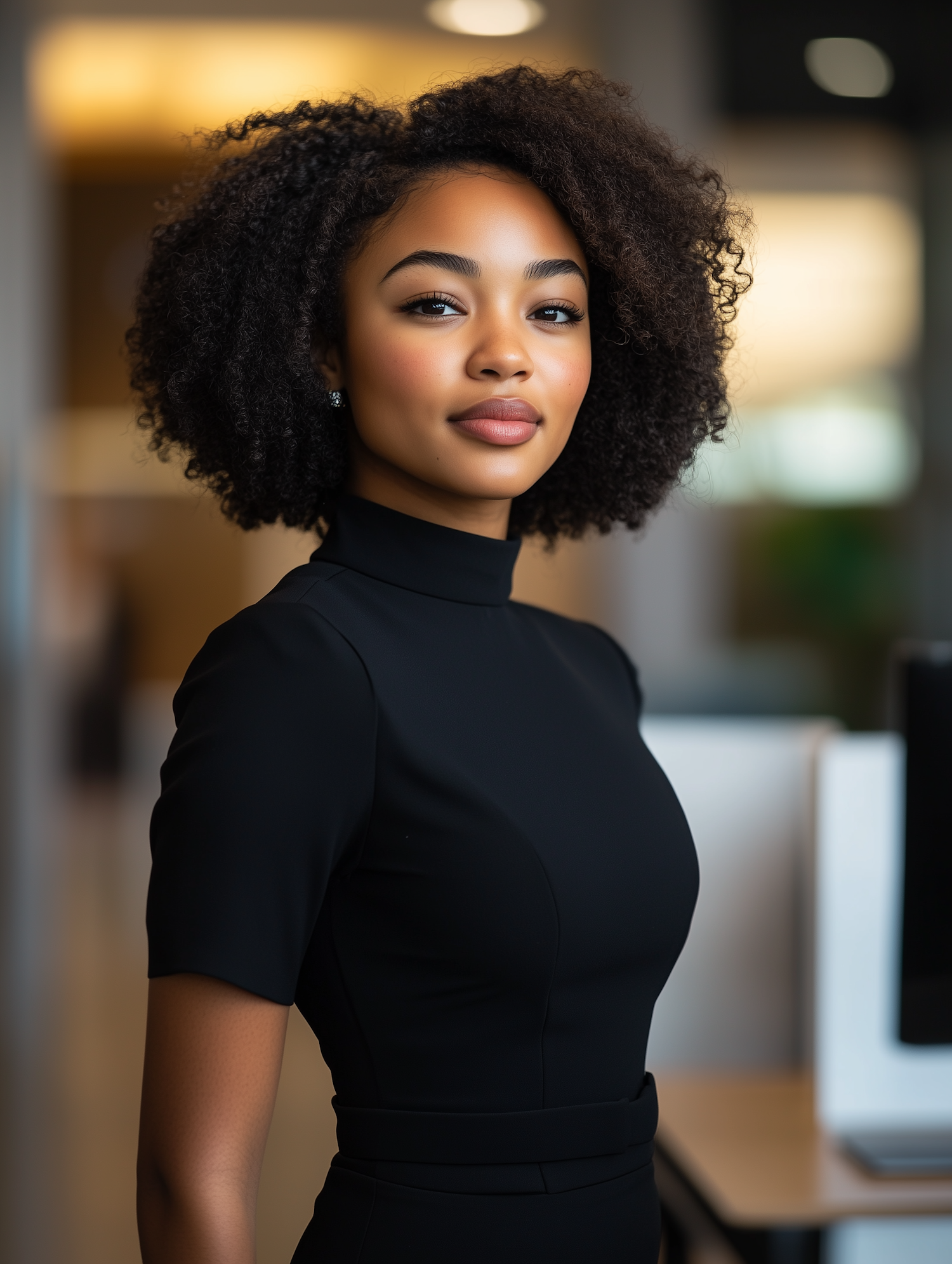 Confident Woman in Office Setting