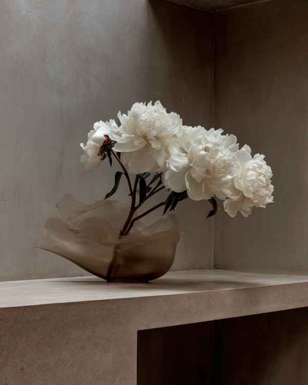 White Peonies Display