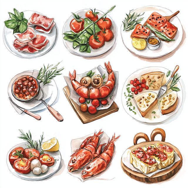 Mediterranean Food Art