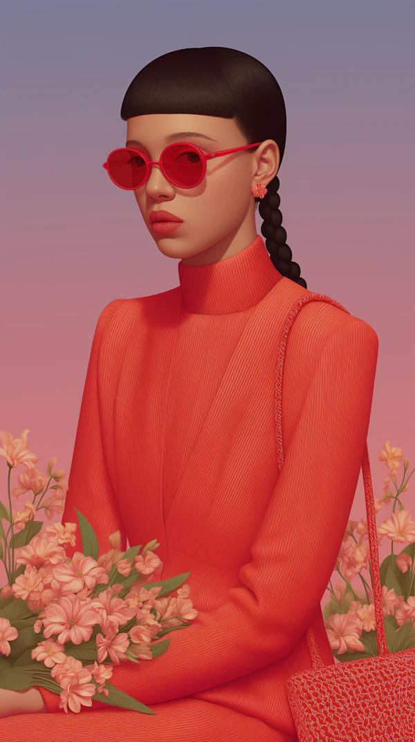 Stylized Red Portrait