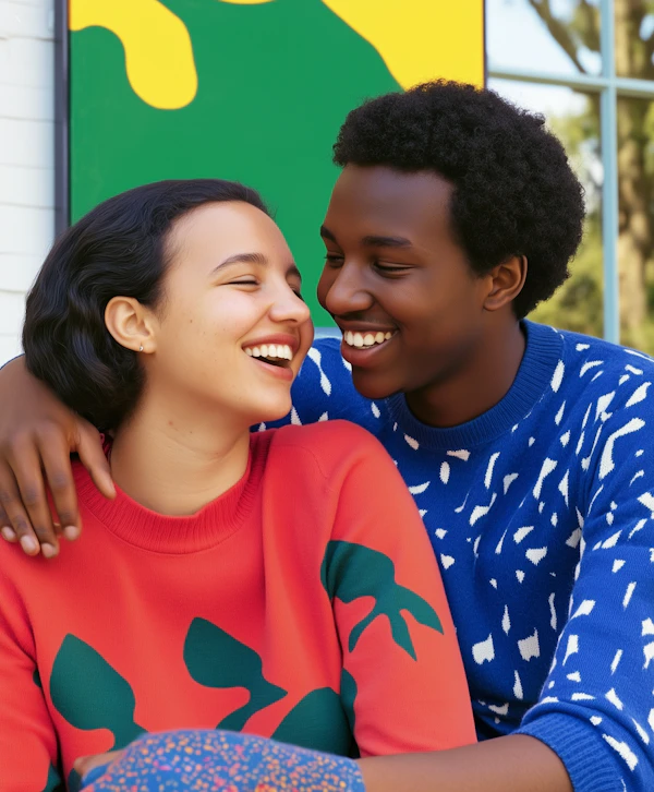 Joyful Moment Between Two People