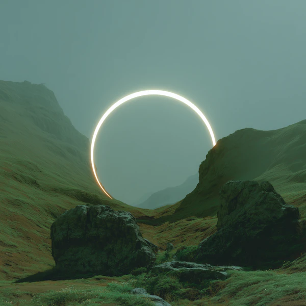 Surreal Glowing Landscape