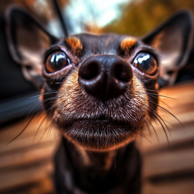 Close-up of a Curious Chihuahua