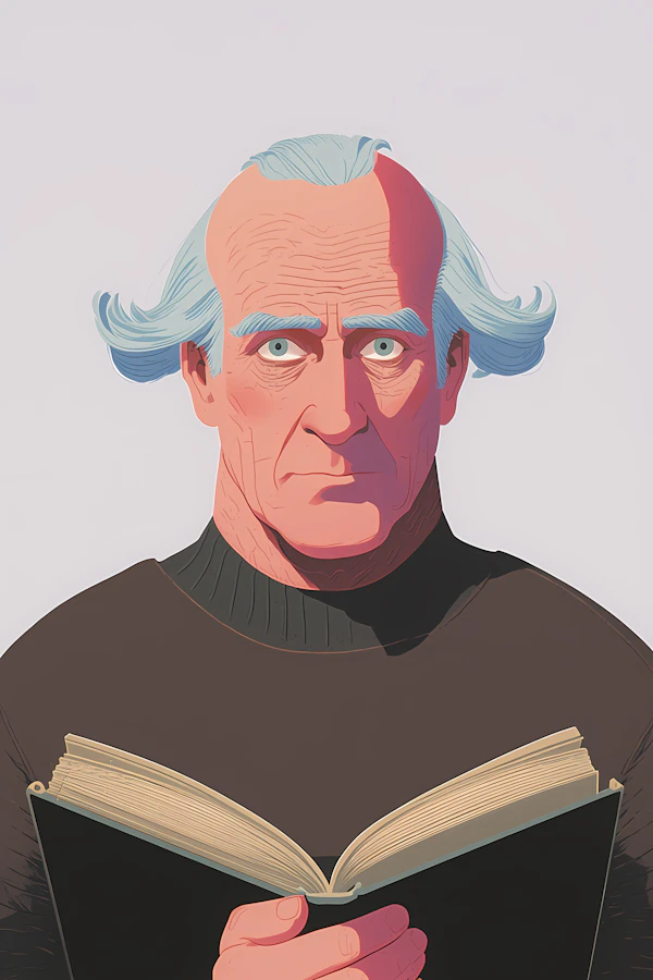 Elderly Man Reading
