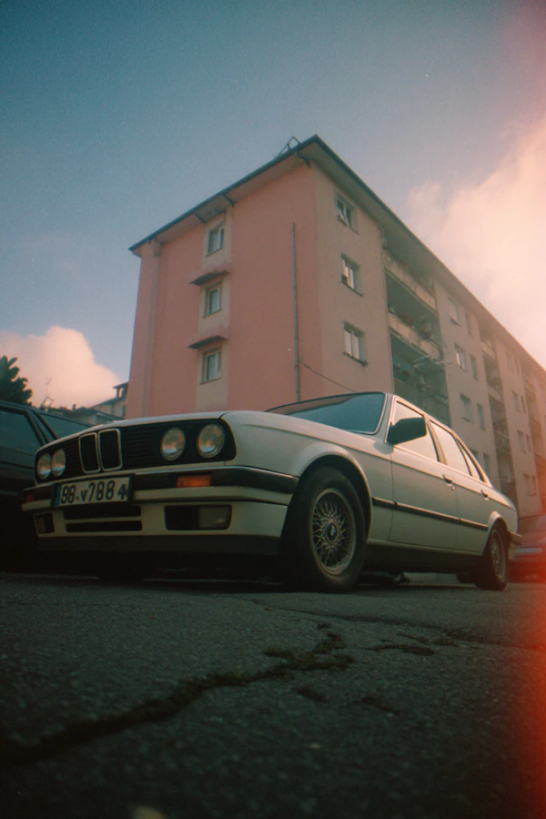 Vintage Car and Building