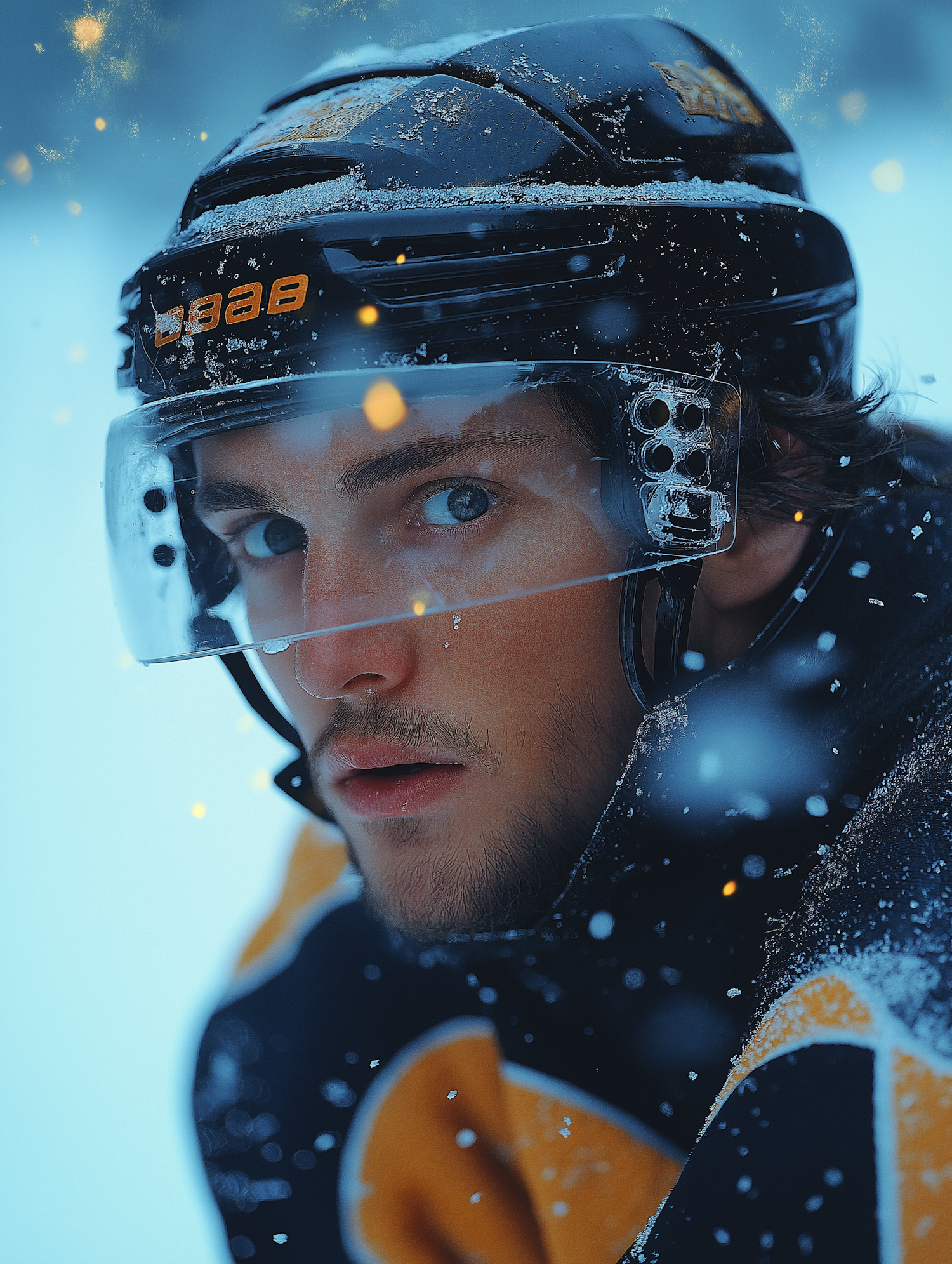 Hockey Player Close-Up