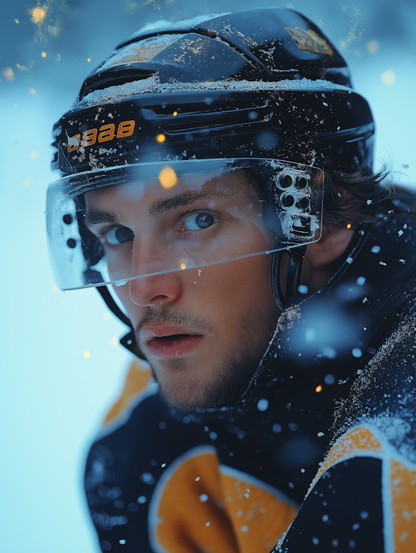 Hockey Player Close-Up