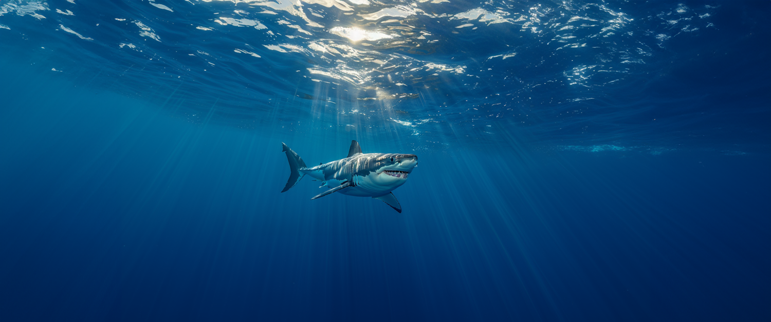 Great White Shark in Ocean