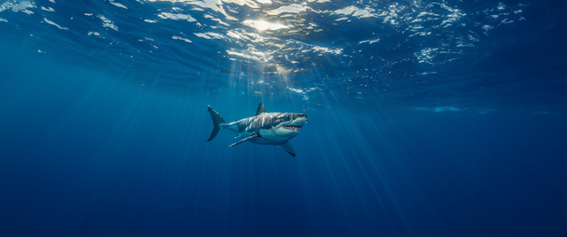 Great White Shark in Ocean