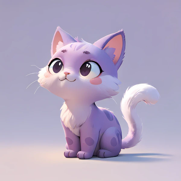 Charming Cartoon Cat