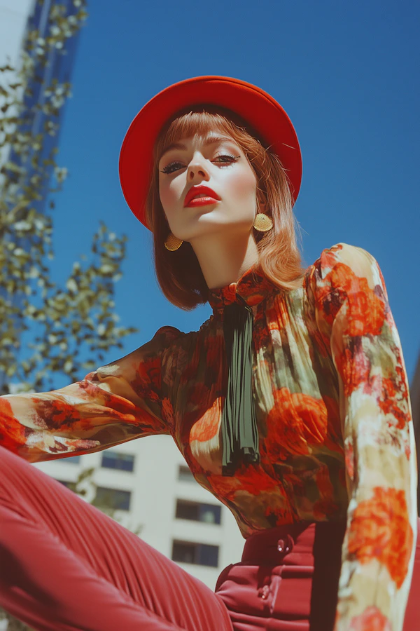 Confident Woman in Vibrant Fashion