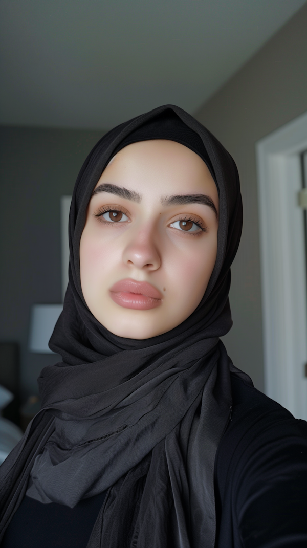 Serene Portrait of Woman in Hijab