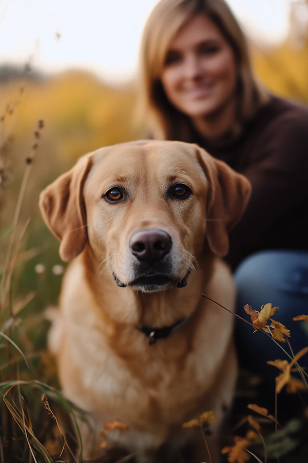 Golden Retriever in Autumn