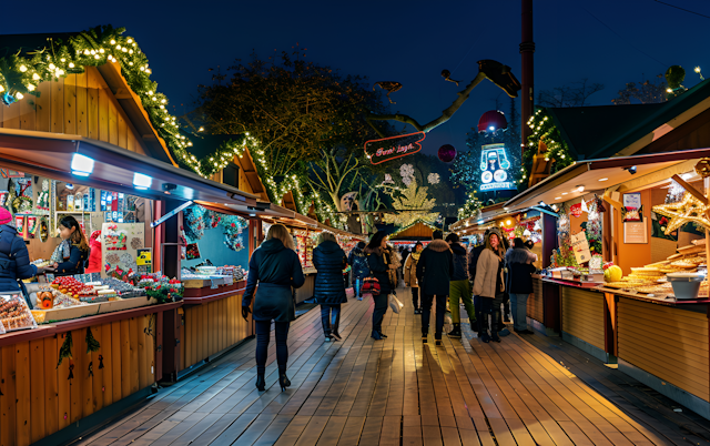 Christmas Market at Night