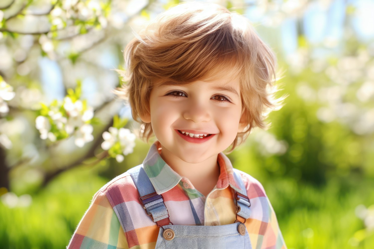 Joyful Child in Spring