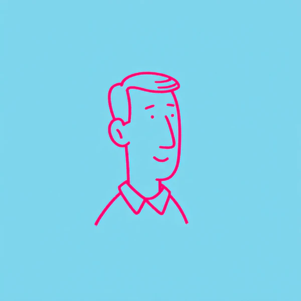 Minimalist Cartoon Man