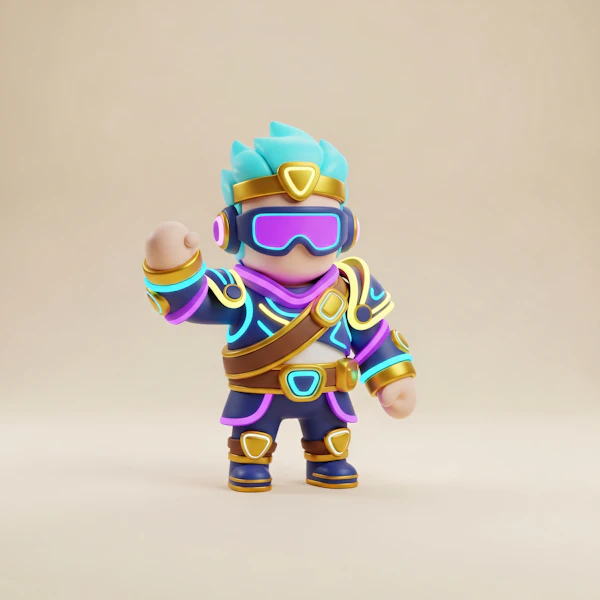 Futuristic Neon Character
