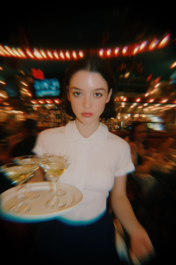 Waitress with Tray