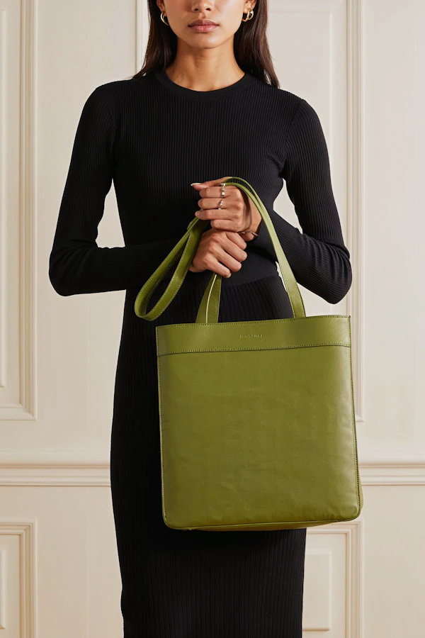 Woman with Tote Bag