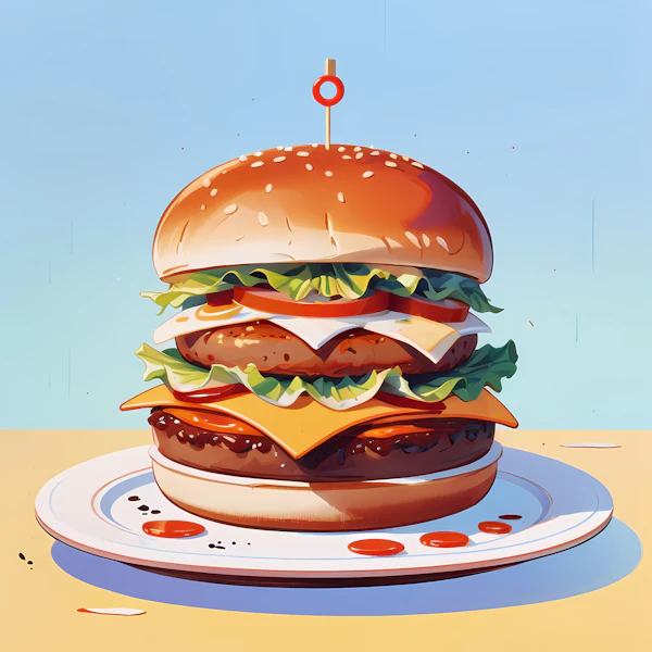 Towering Burger Art