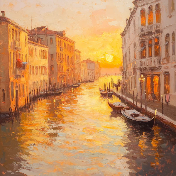 Venetian Canal Sunset
