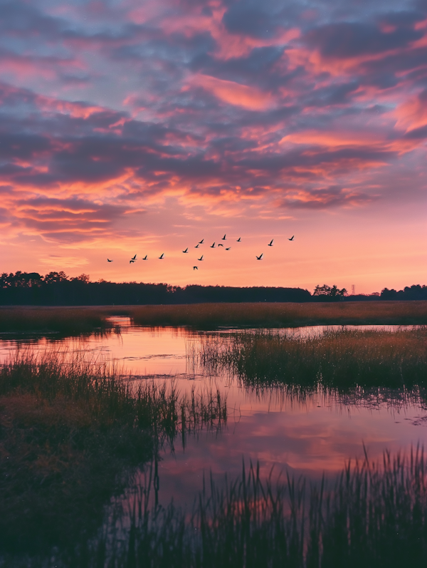 Serene Sunset Over Water