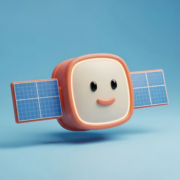 Smiling Cartoon Satellite