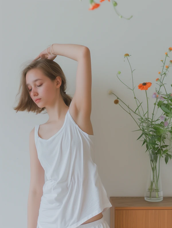 Serene Woman Indoors