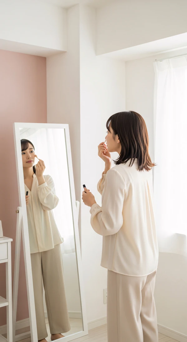 Woman Applying Makeup