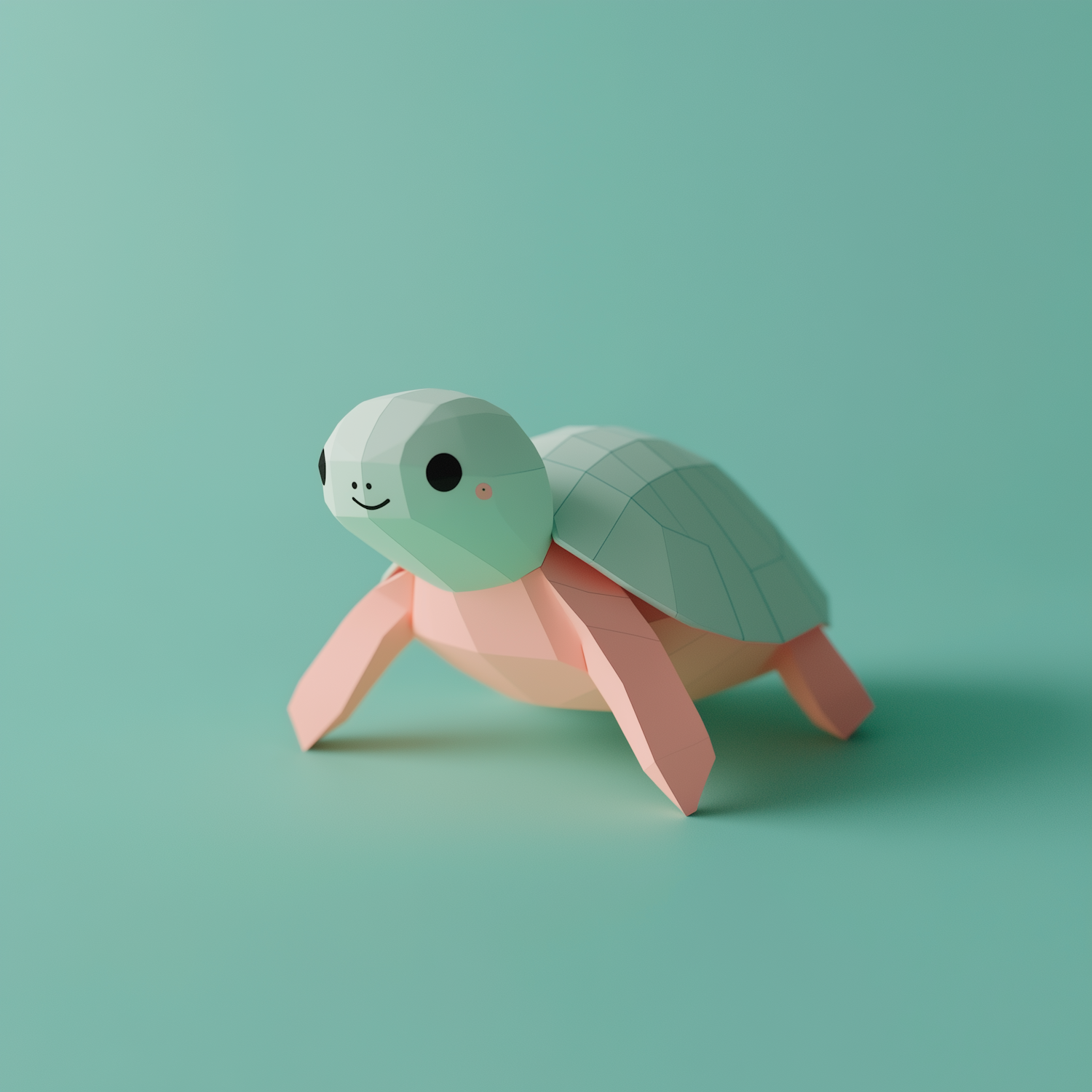 Stylized Cartoon Turtle Illustration