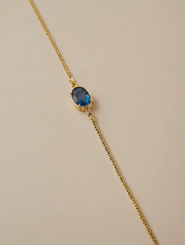 Gold Bracelet with Gemstone